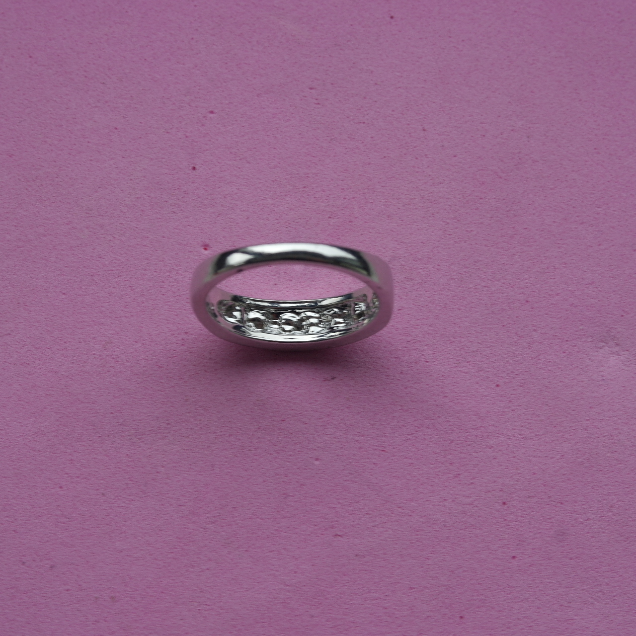 Nice Silver Plated Ring With Cubic Zirconia 2.1 Gr. Size P In gift Box