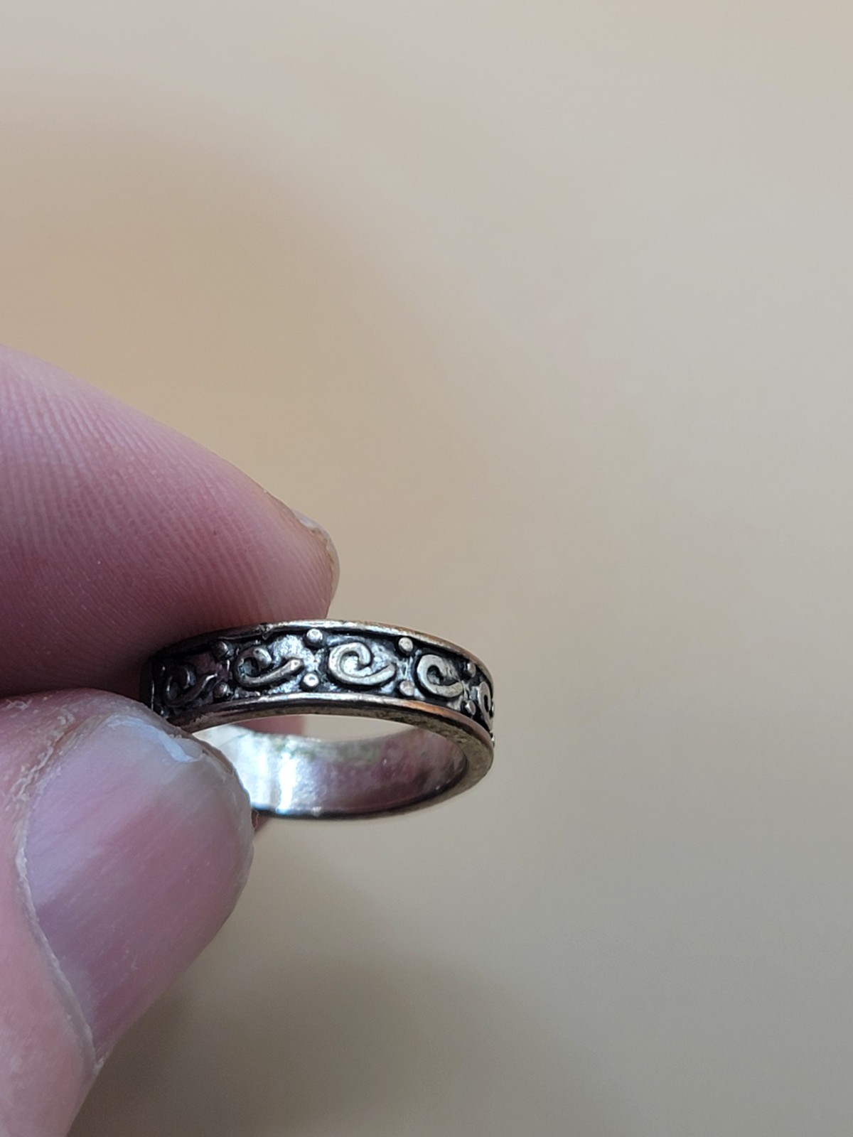 Vintage Sterling Silver Open Toe Split Band Scroll Toe Ring