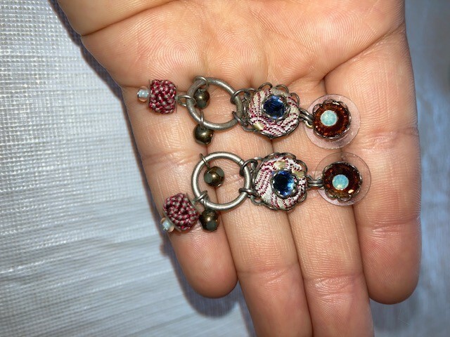 ayala bar earrings vintage dangle medium length