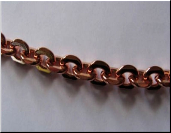 Solid Copper Anklet CA689G – 1/4 of an inch wide – Available in 8 to 11 inches.