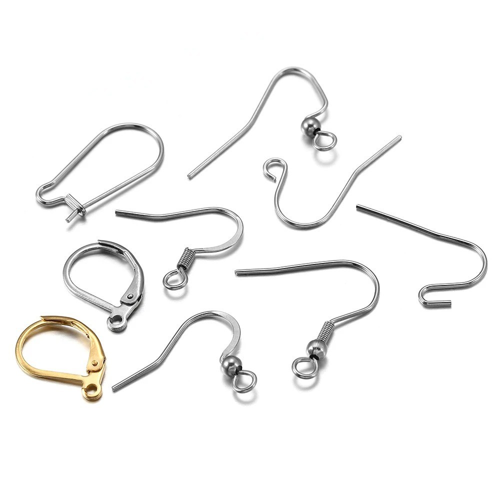 10/20/50pcs Silver Stainless Steel Small Huggie Hoop Earrings for Women Girl Set