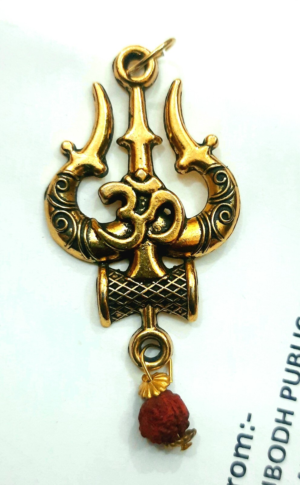 Mahakaal Rudraksha Pendant Lokit,Om Trishul Damru Shiva Pendant, Spiritual lokit