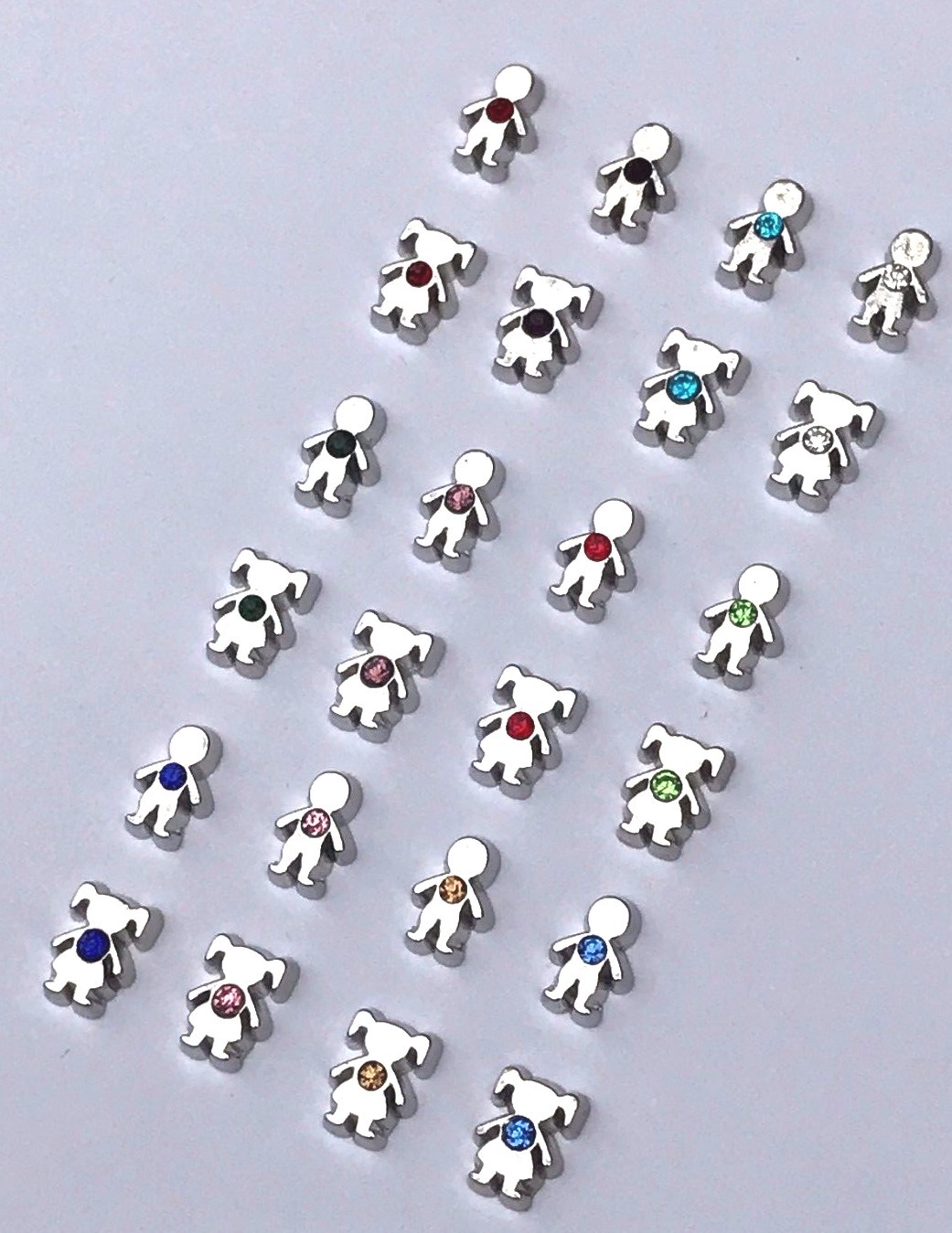 Floating Charm BIRTHSTONE Boy Girl Son Daughter fit Glass Locket