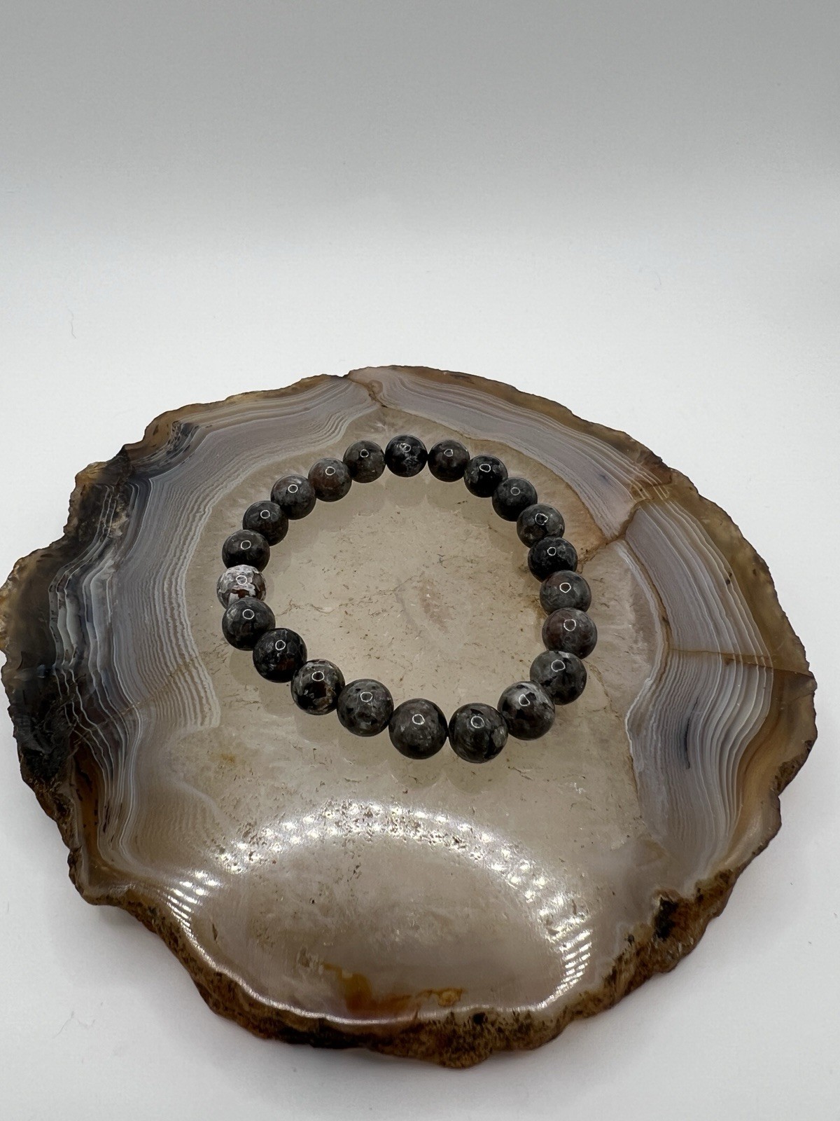 Yooperlite UV Reactive Stone Beaded Stretch Bracelet