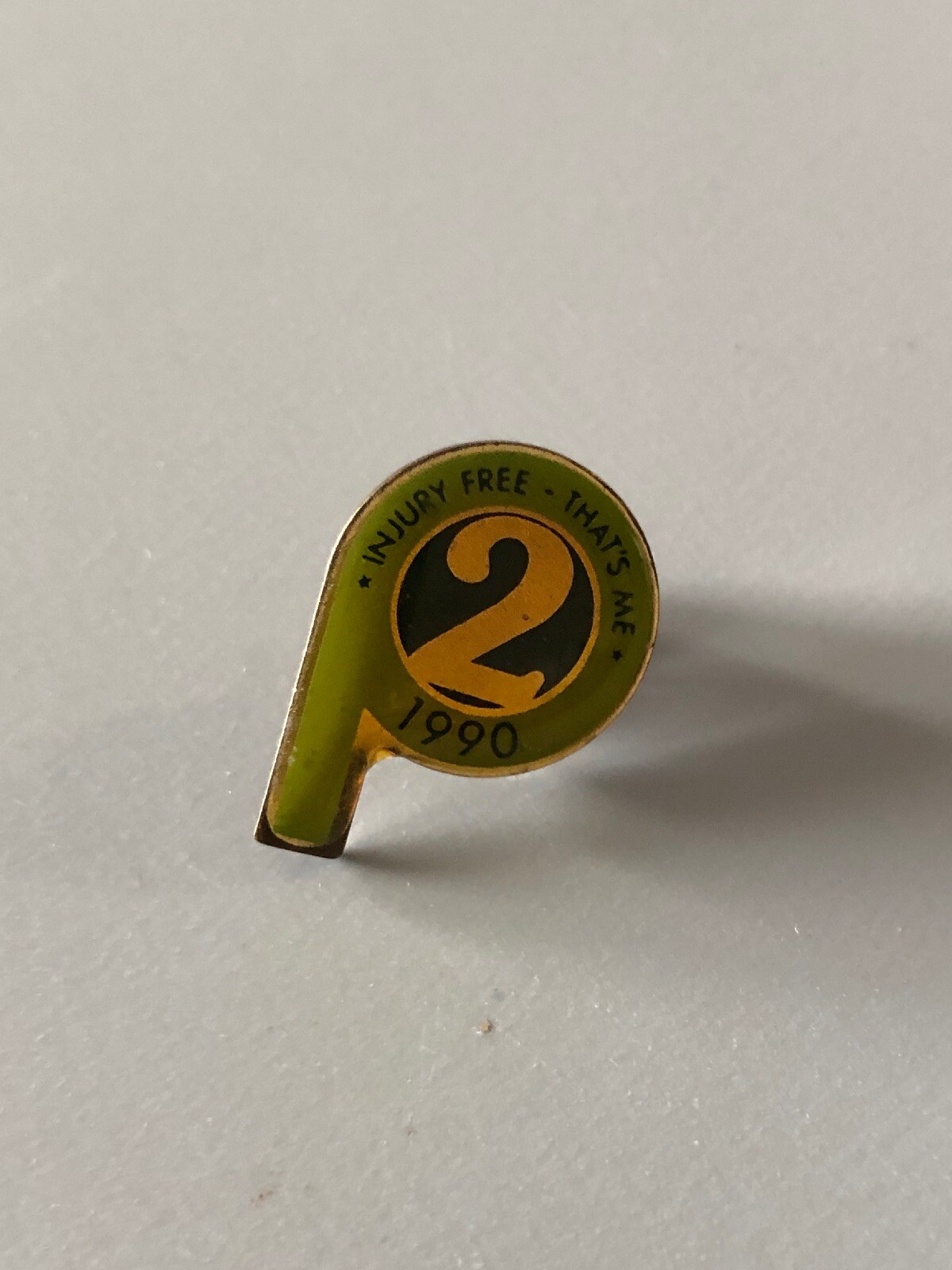 Vintage Injury Free 2 Years 1990 Pin