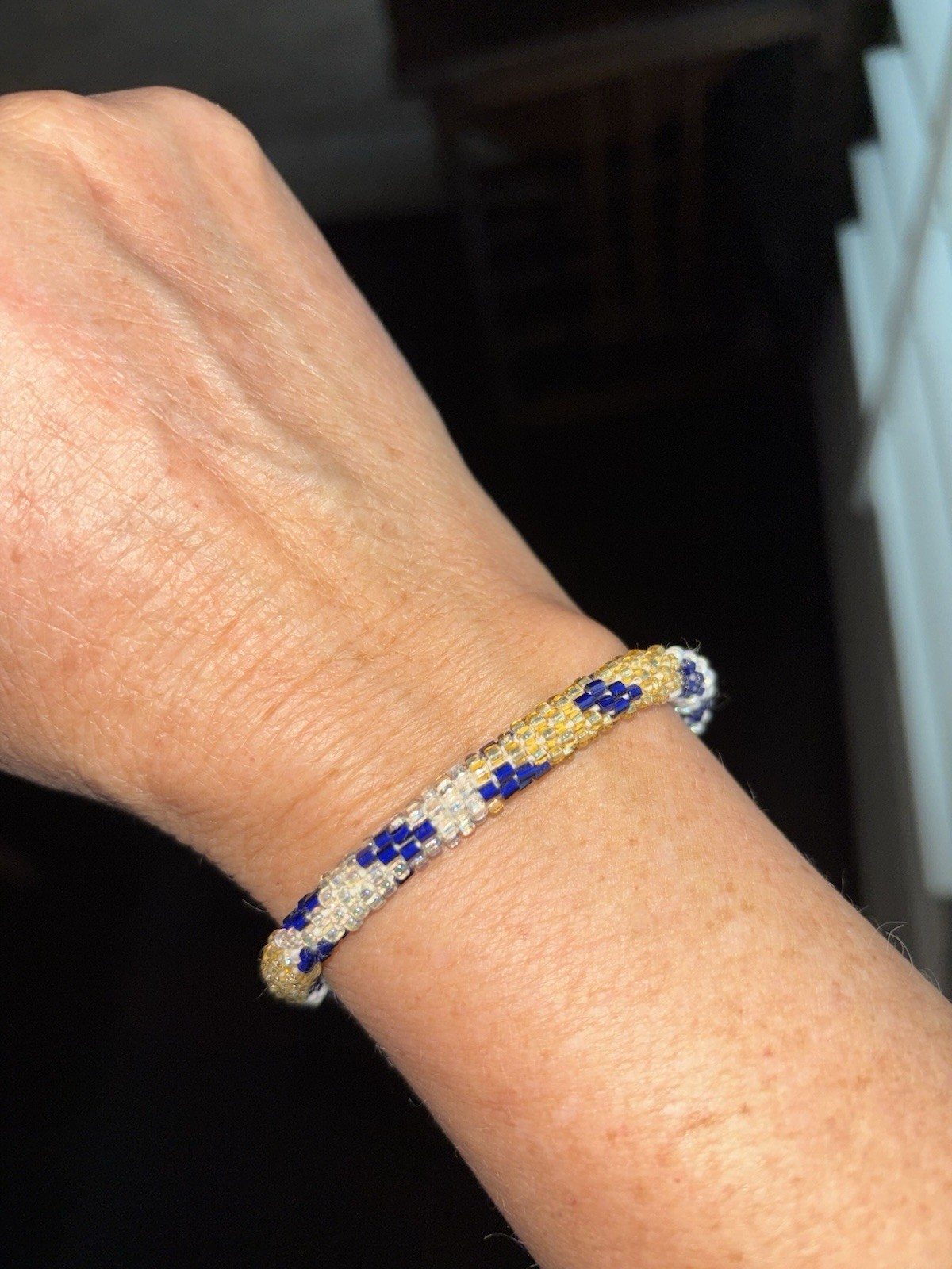 “Royal Jester” Lily And Laura Handcrafted Beaded Roll-on Bracelet