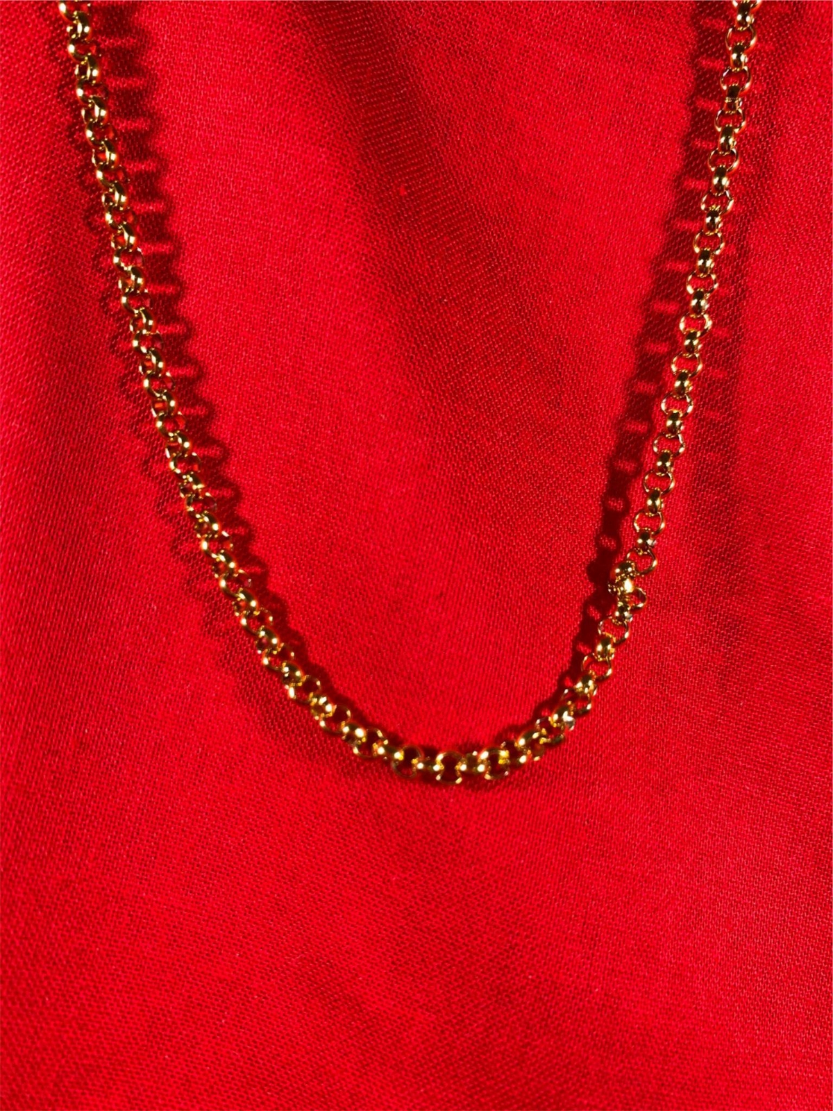 16 INCH GOLD, SILVER,BLACK PLATED 3MM ROLO LINK STAINLESS STEEL CHAIN-USA SELLER