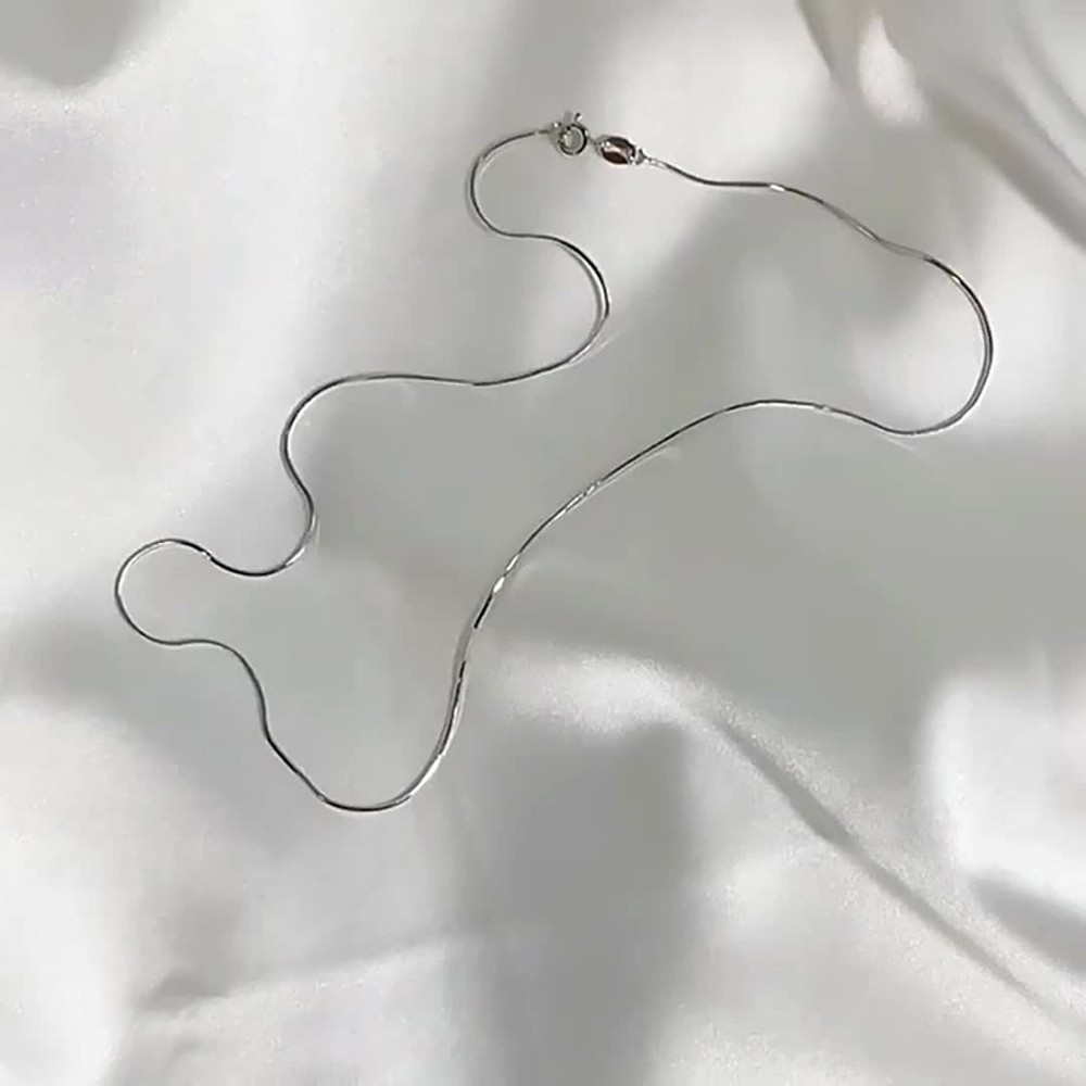 1PCS Thin Polished 925 Sterling Silver Snake Chain Necklace fits Casual & Formal