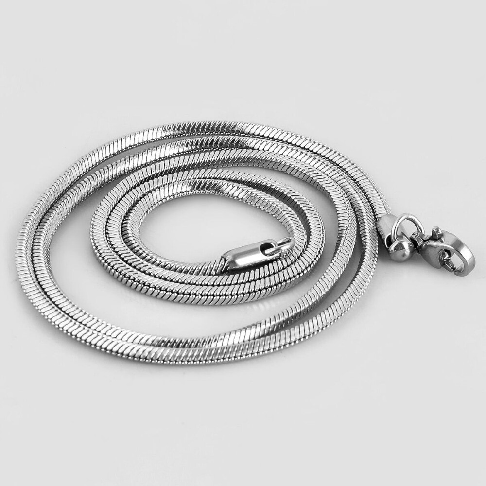 Stainless Steel 35 cm (13.8 in) 2mm Square Snake Chain with lobster clasp