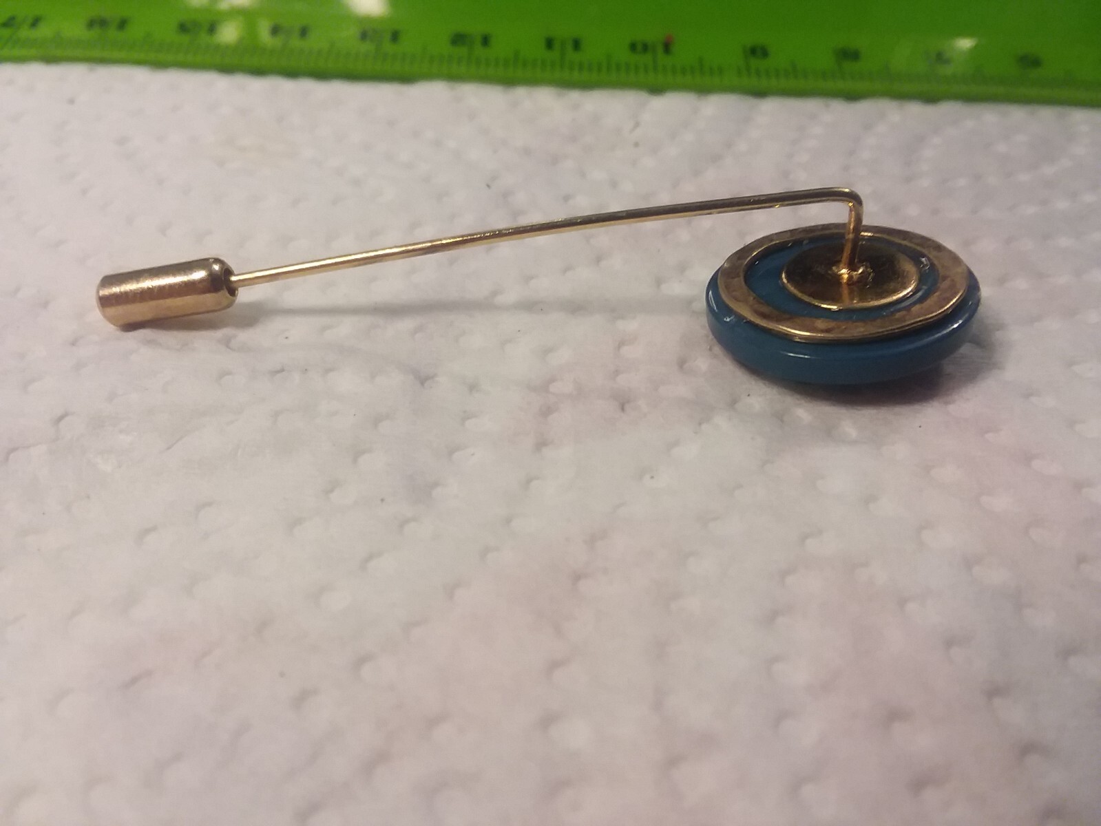Blue on Blue Cameo Lapel/Hat Stick Pin 08-01-2022