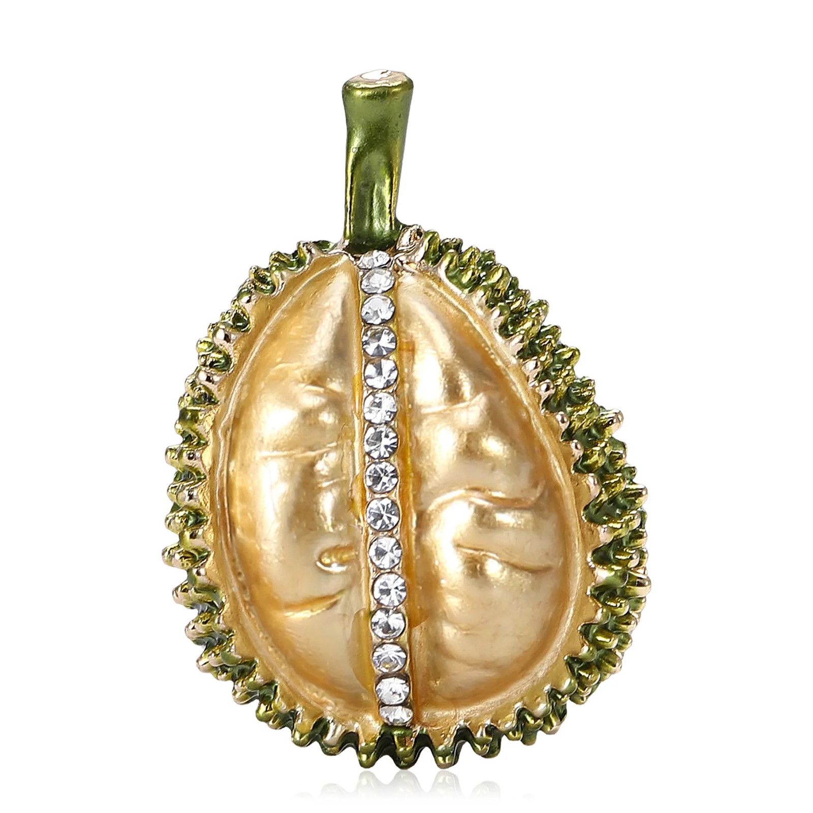 New Creative Rhinestone Durian Brooch Cute Versatile Accessory Badge Pin Jewelry