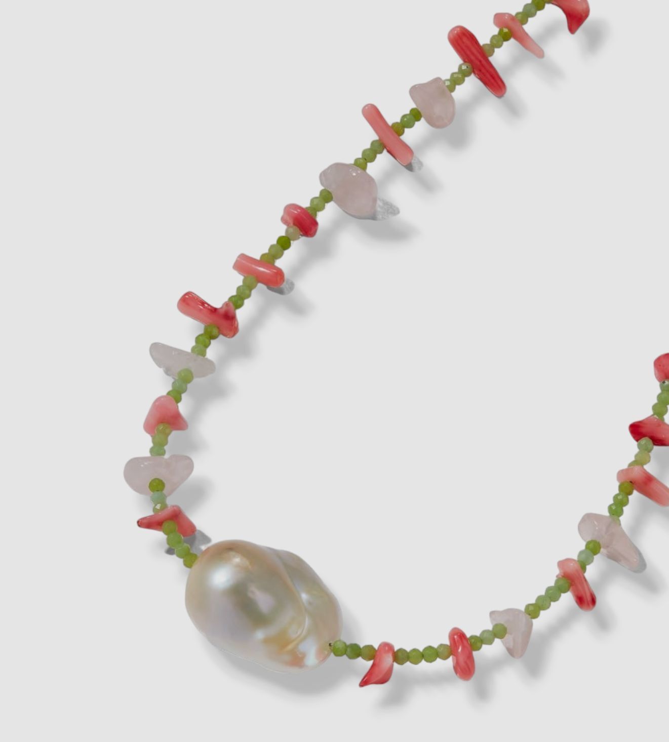 $204 Brinker & Eliza Women’s Pink Green 24k Gold Plated Rising Sun Necklace