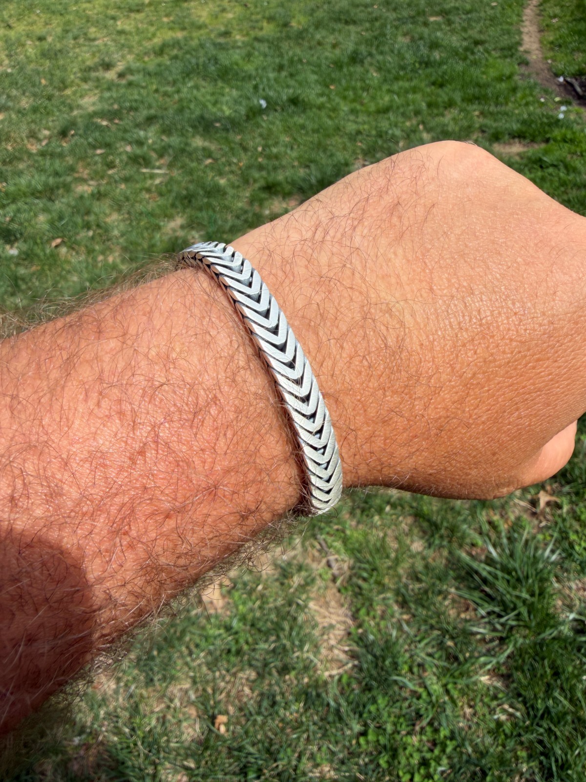 Custom 3 Link Miami Cuban Python Bracelet 12mm Real 925 Silver Oxidized Finish