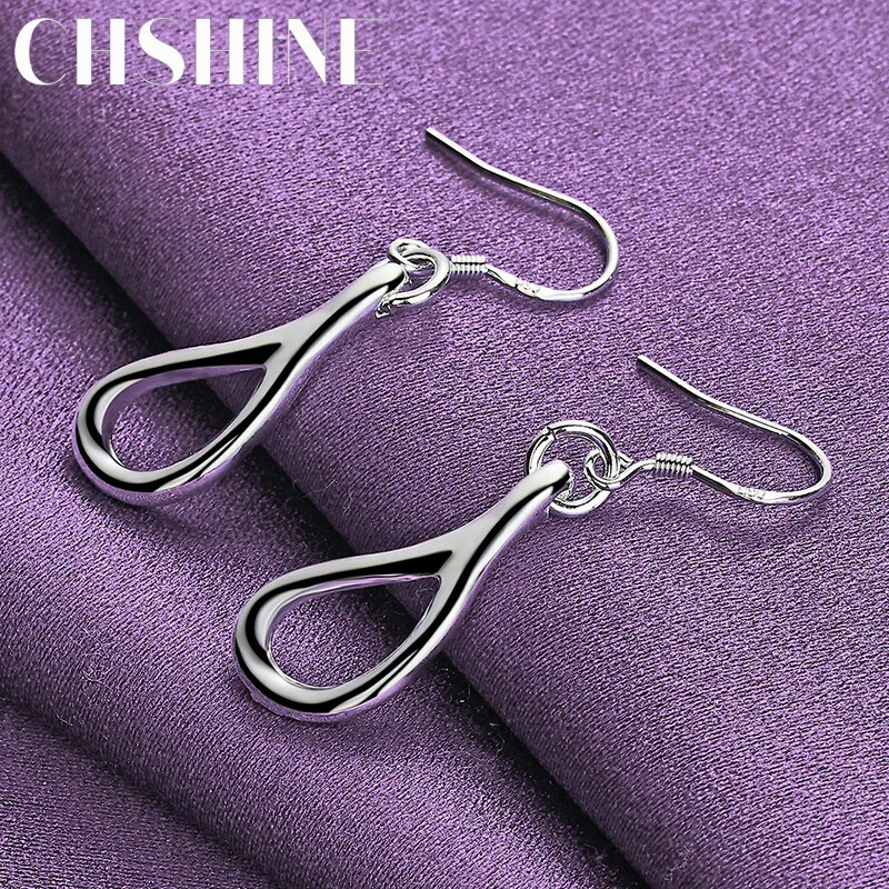 CHSHINE 925 Sterling Silver Water Drop Earrings For Women Fashion Charm Jewelry