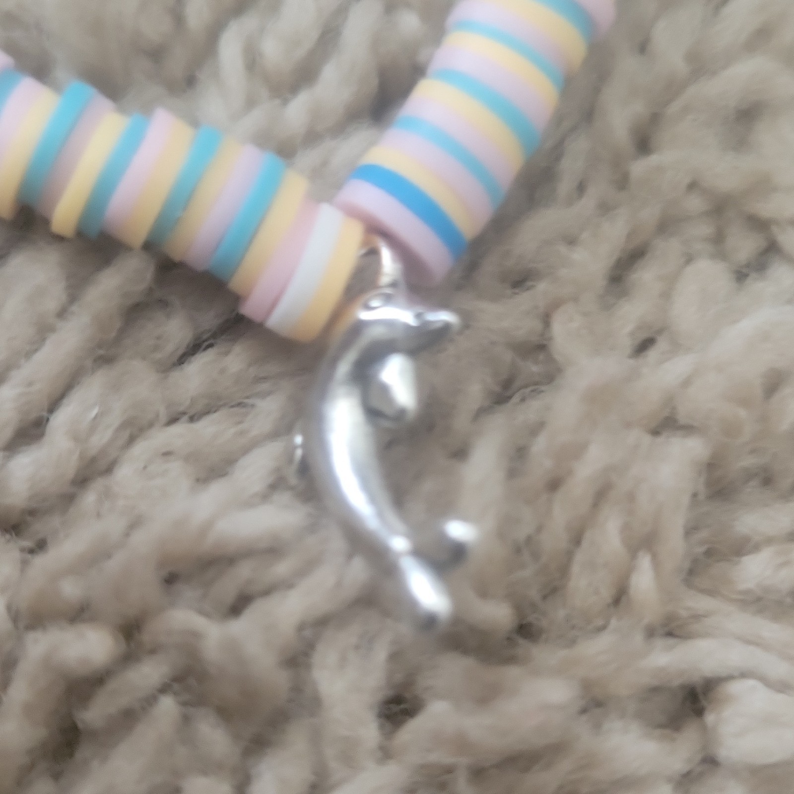 beach themed Bracelet with Dolphin Dangle Charm