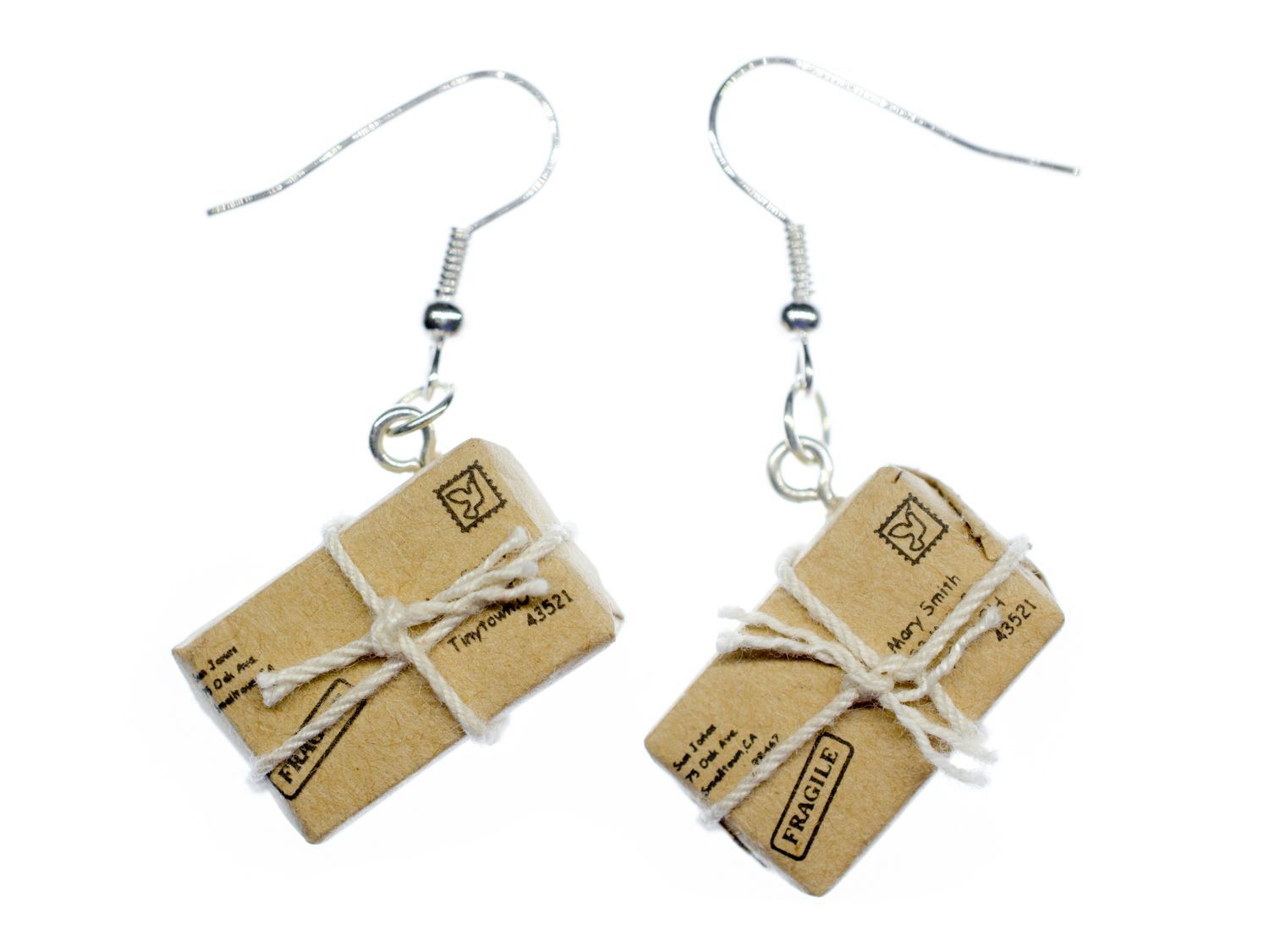 Earrings Package Post Letter Miniblings Message String Stamp