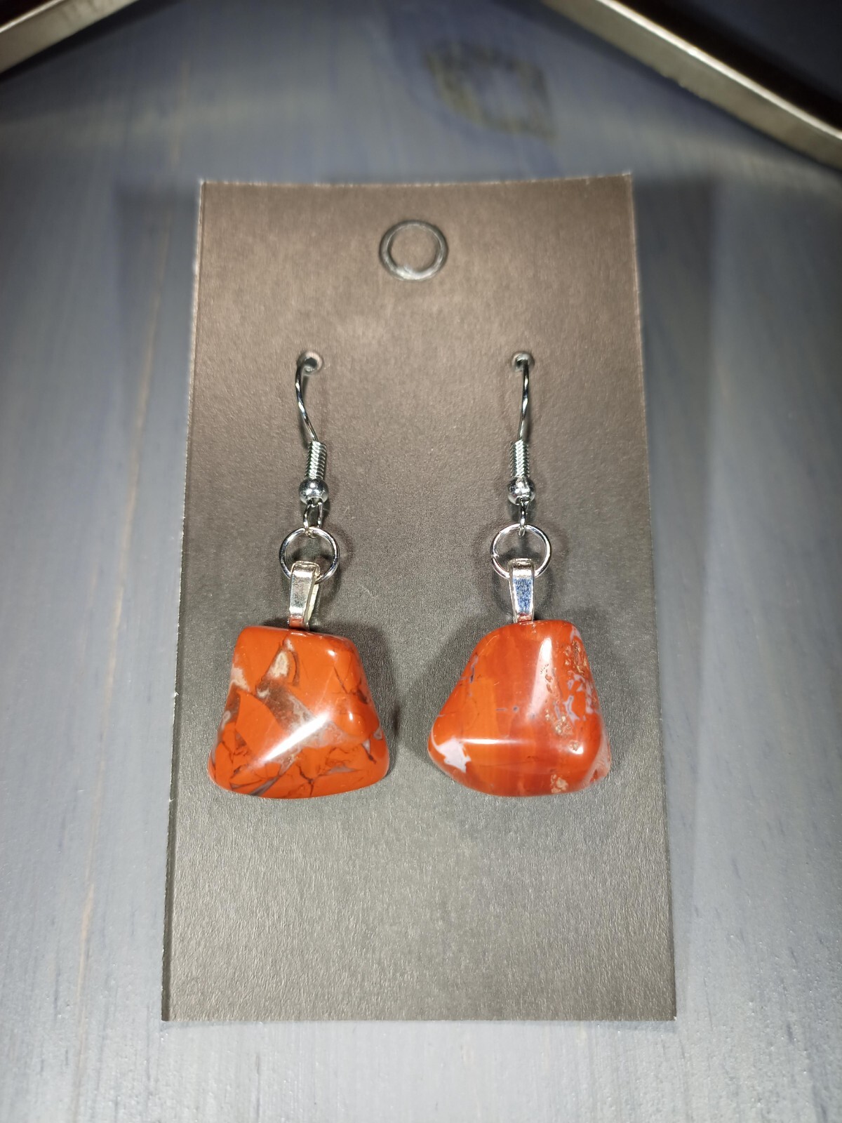 Brecciated Jasper – Tumbled Stone Earrings