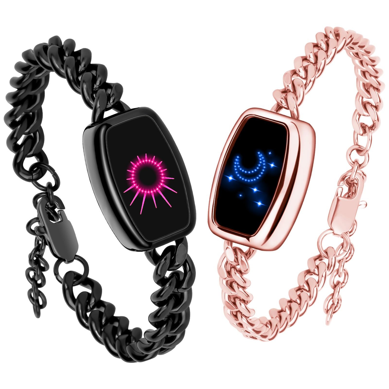 Long Distance Touch Bracelets,Vibration & Light up Couples Bracelets, Remote …