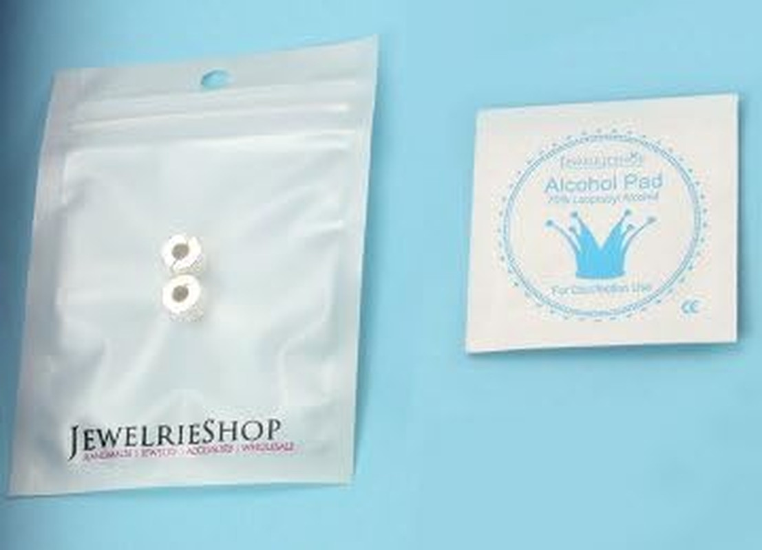Jewelrieshop Clip Spacer Charm for Bracelet Clip Lock Stopper Bead Spacer Europe