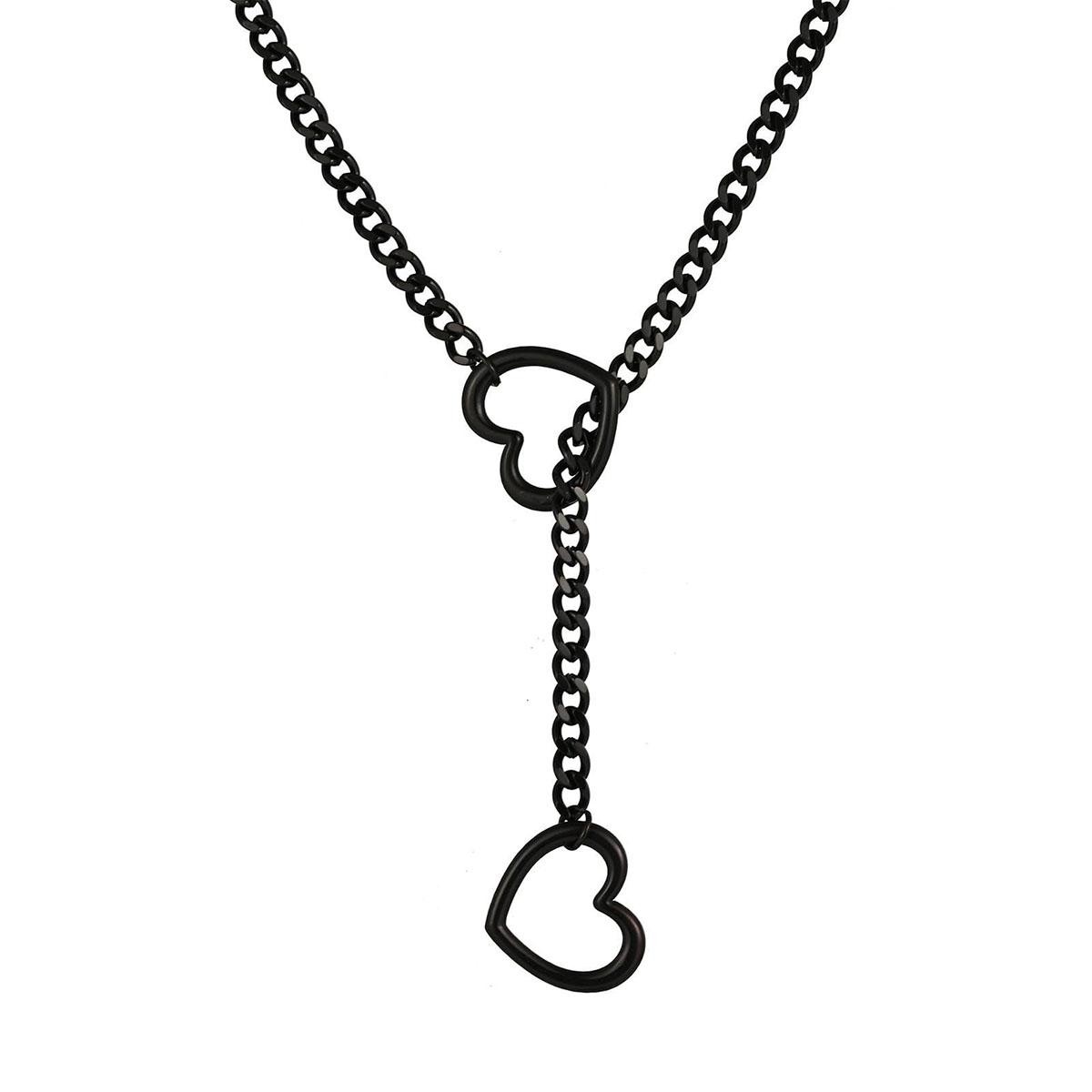 Adjustable Heart Chain Choker for Women, Trendy Y-Necklace Jewelry Gifts