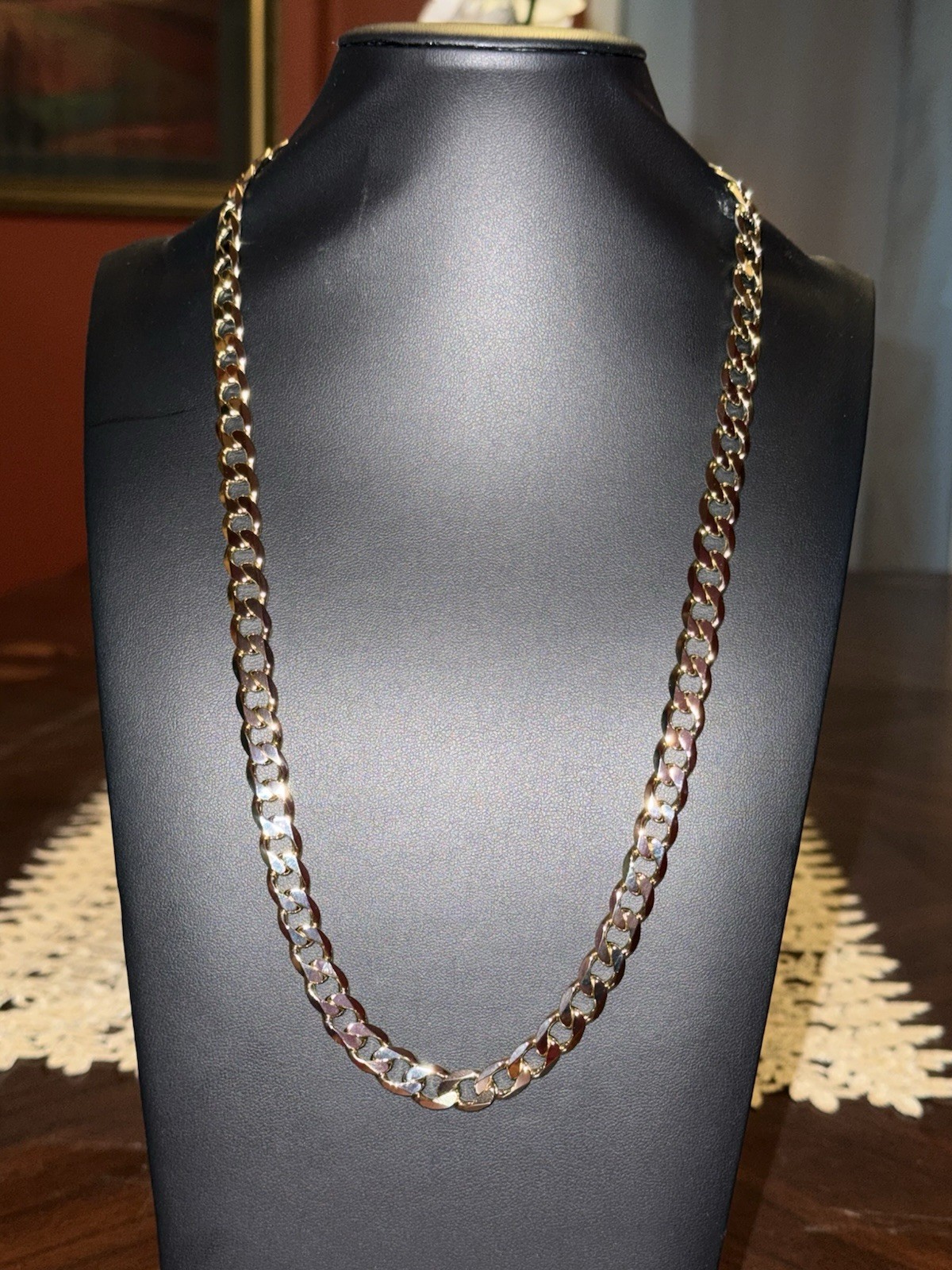 New 24inch 14k Gold Filled Stamped*Cuban Link Chain with Lobster Clasp, No Stone