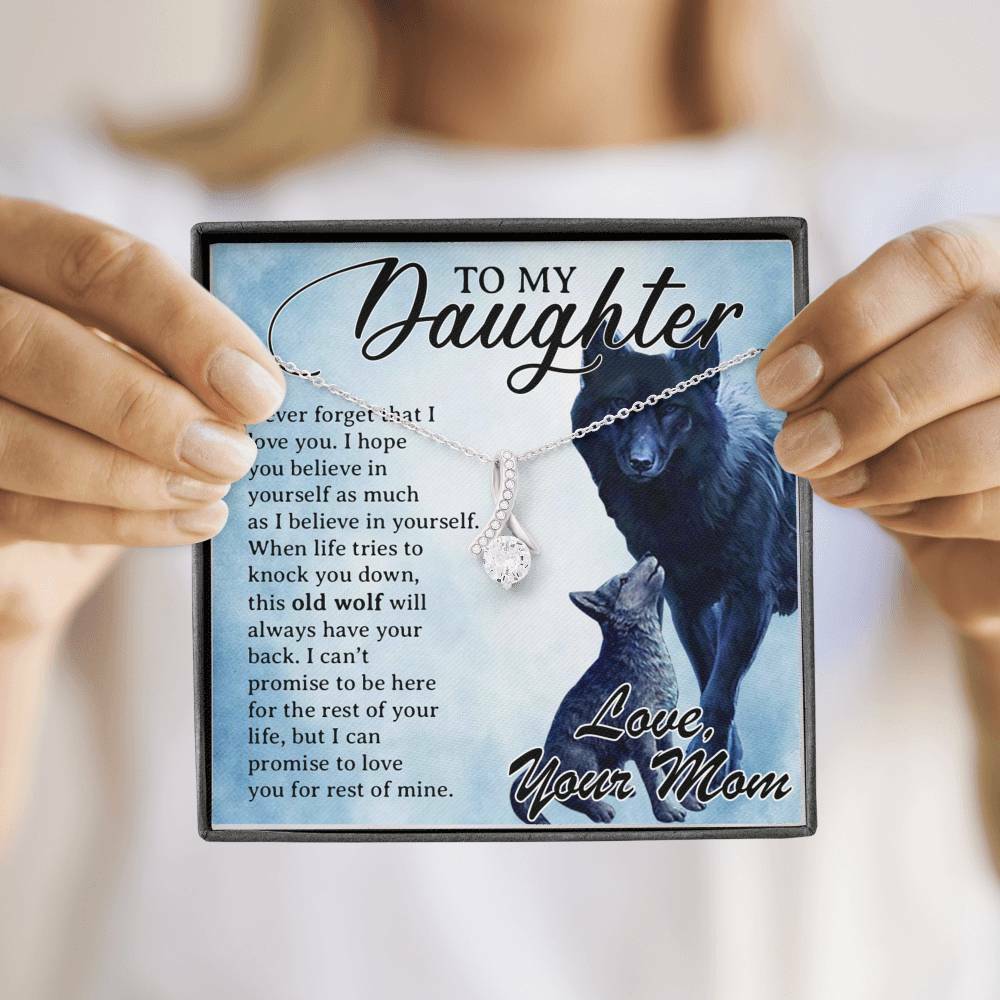 To My Daughter Necklace, Daughter Father Necklace, Daughter Gift from Mom