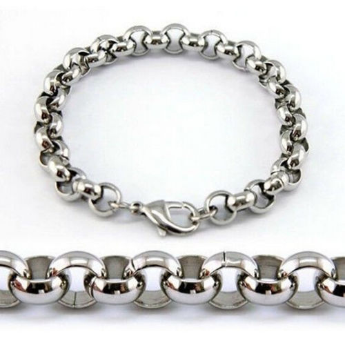 7-11″ 3.5/4.7/6/8mm 316L Stainless Steel Silver Women Men’s Rolo Chain Bracelet
