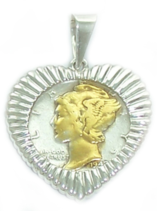 Coin Charms .925 Sterling Silver with coins