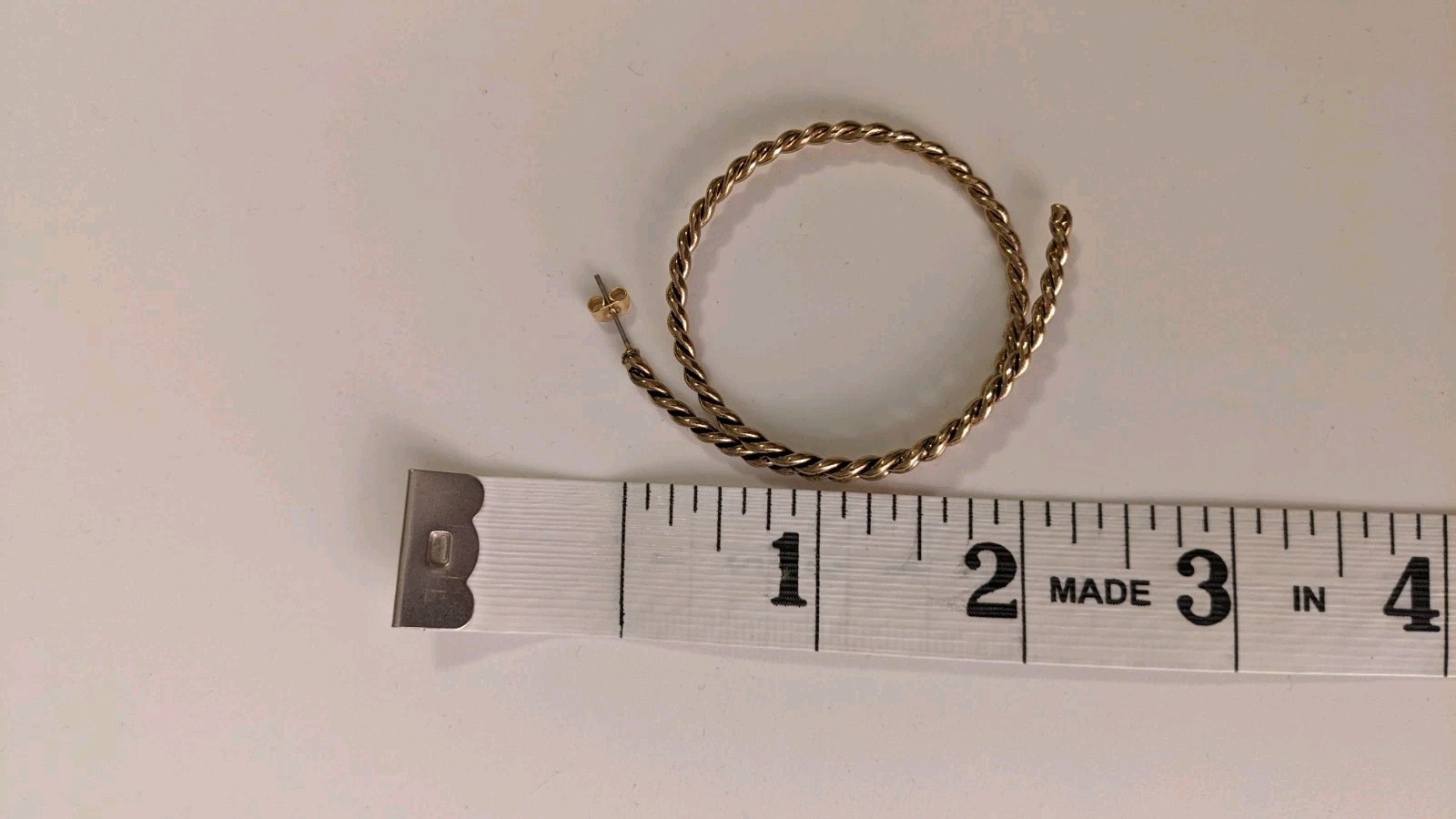 Justin Brand Gold Colored Twisted Loop Earrings Model 22123EJ2GLD NWT