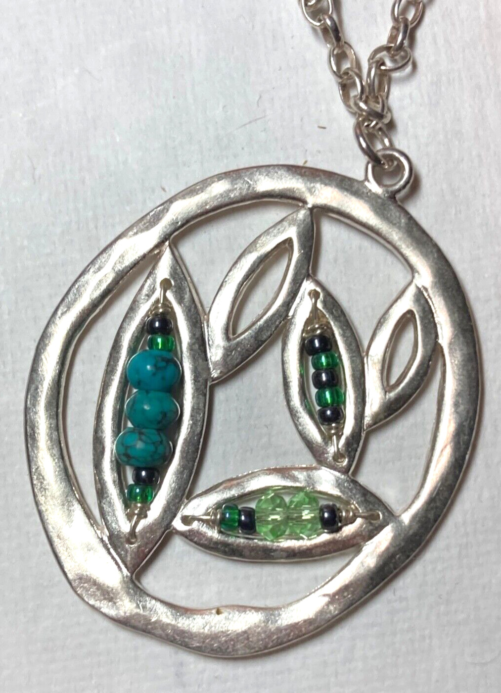 Silpada N2103 Necklace, Stabilized Turquoise, Howlite & Seed Beads, S/S