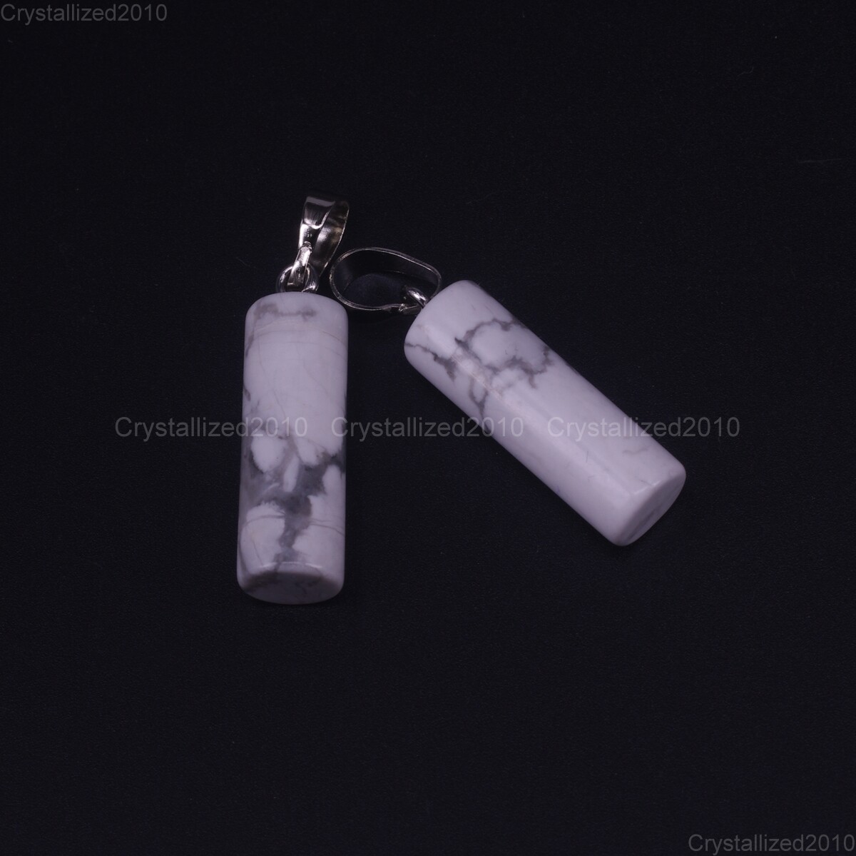 Natural Gemstones Cylinder Mixed Stone Reiki Chakra Healing Beads Pendant 8x23mm