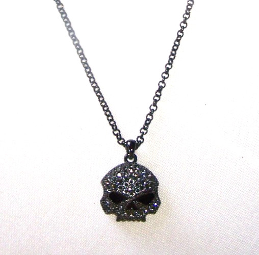 Harley Davidson Necklace Willie G Skull Pendent Swarovski Crystals # 99406-14VW