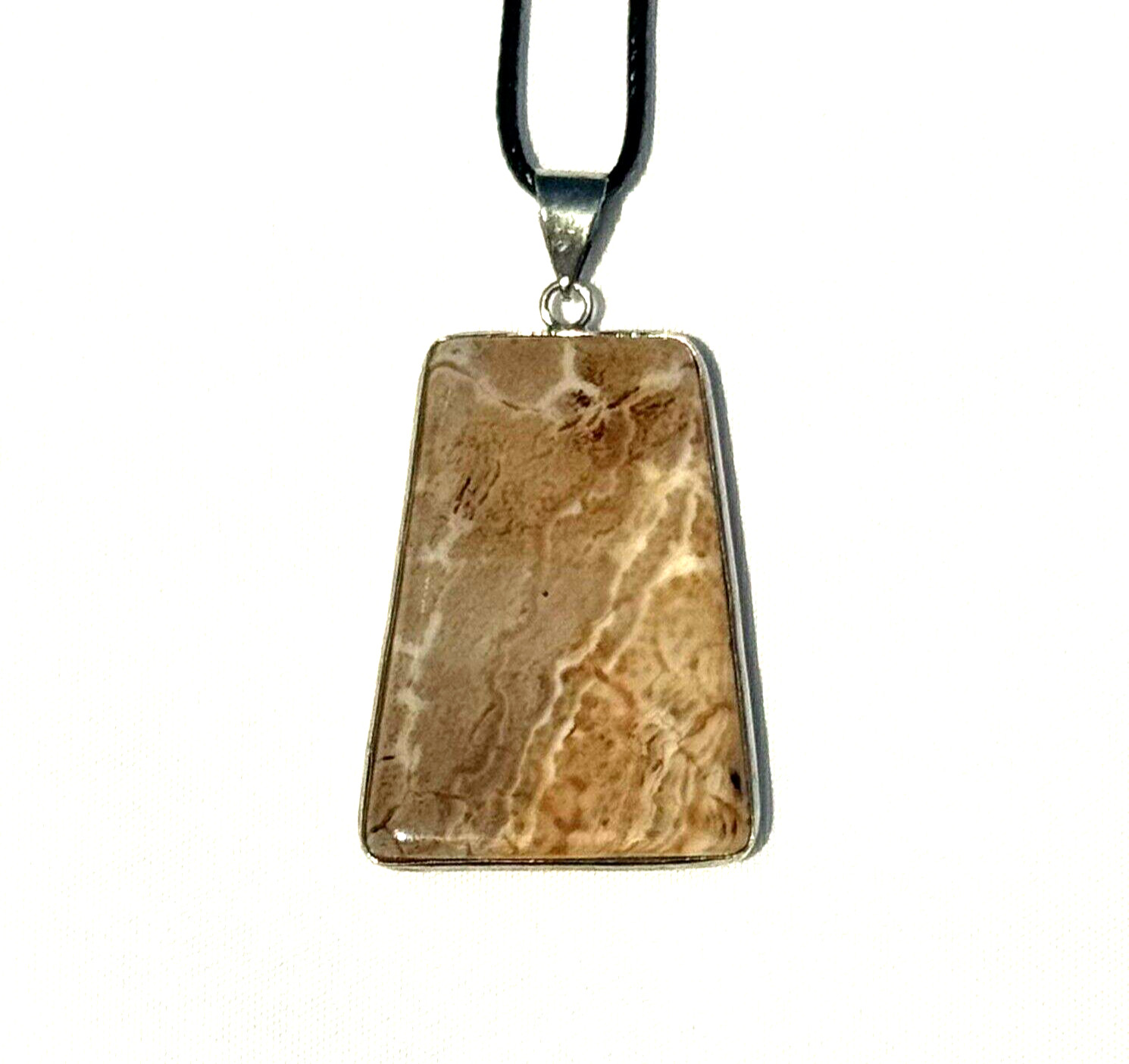 Brown Picture Jasper Agate Pendent