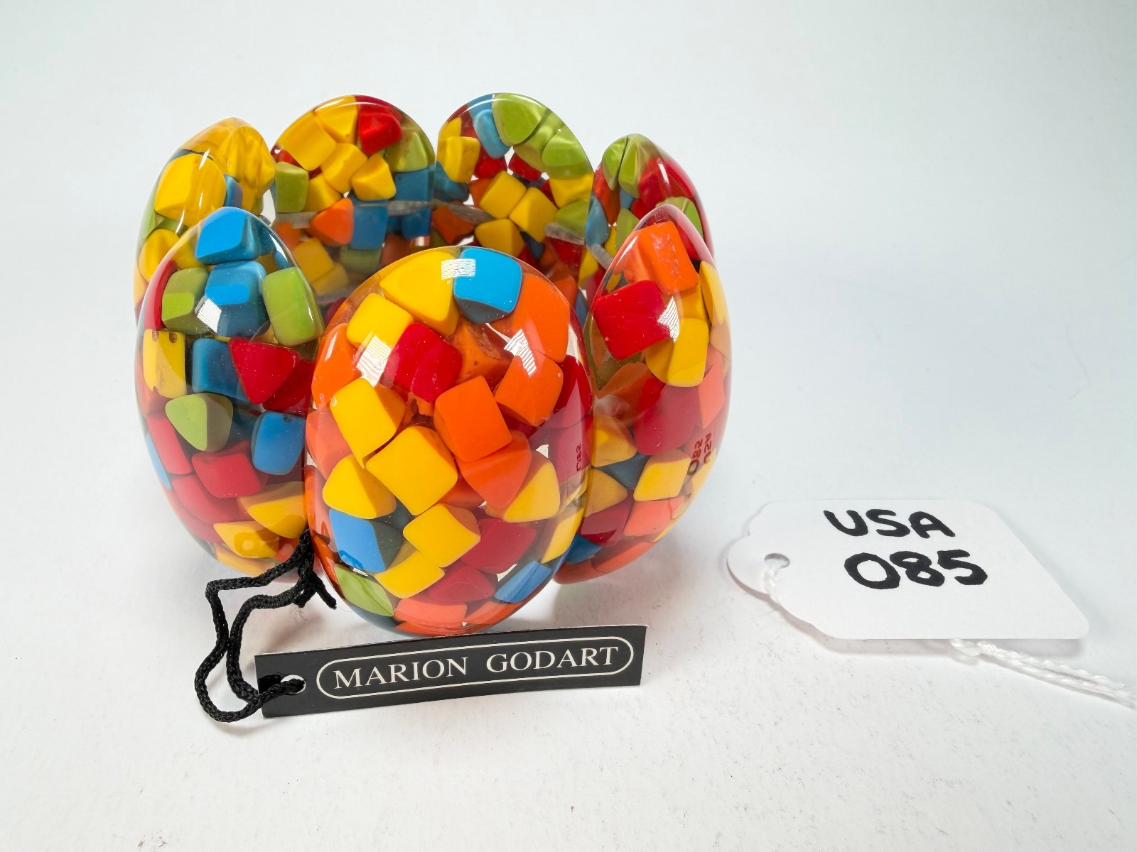 Marion Godart – Confetti “Sept Pièces” Summer Mix Elasticated Resin Bracelet