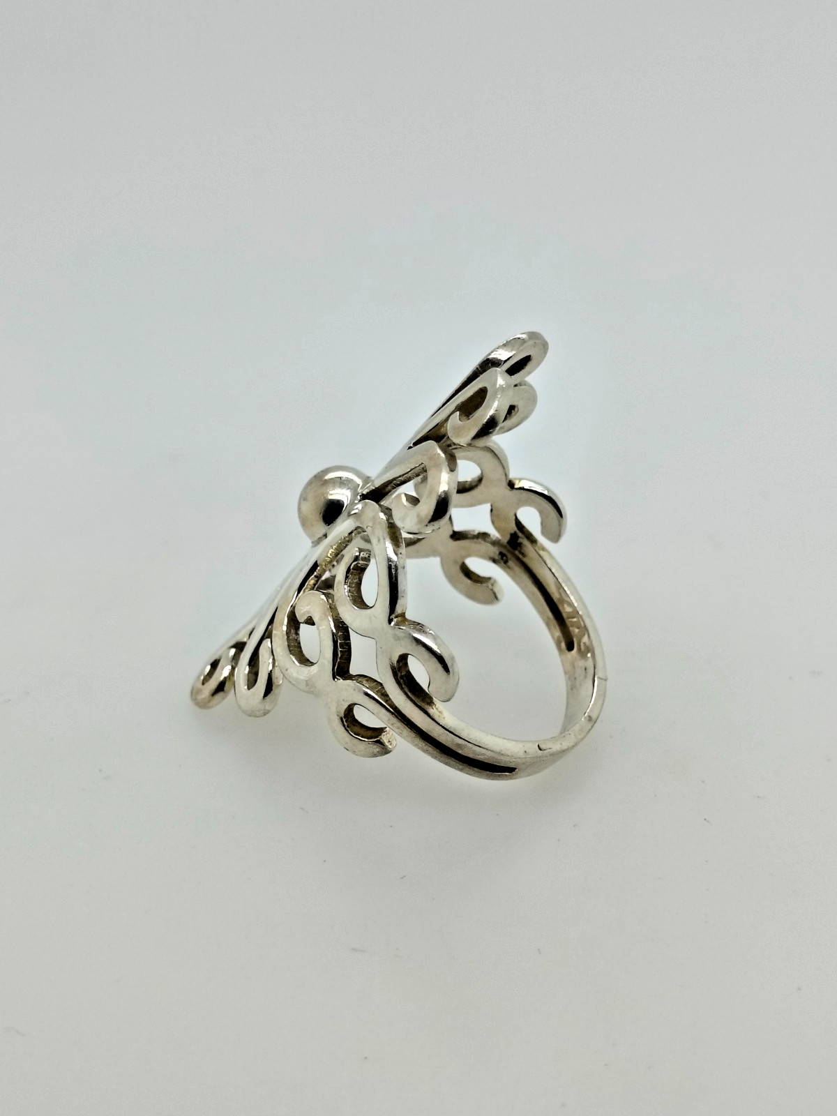 Sterling Silver ATI Filigree Swirl Ring for Women Size 10