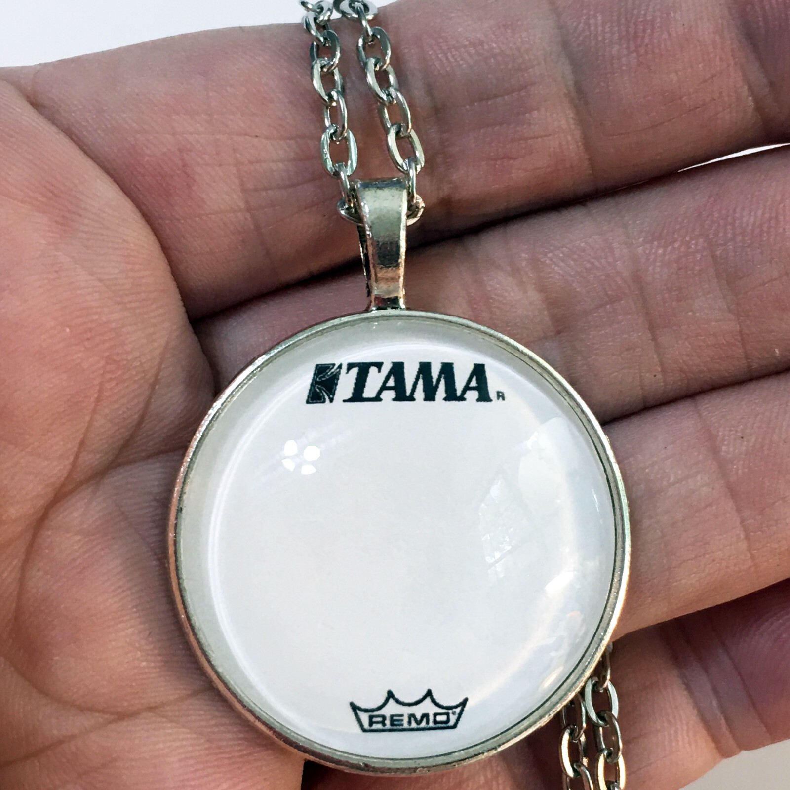 Tama Drum Head Necklace Key Chain Cufflinks Ring Earrings Tie Clip Jewelry Sets