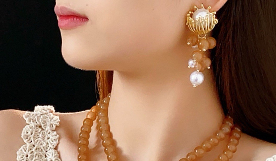 Vintage Style Clip On Earrings Big Pearl Drop Dangle Statement Wedding Bridal