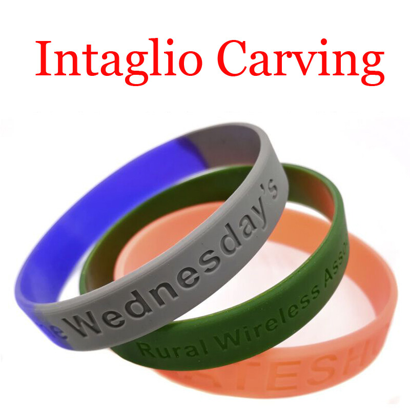 Personalize Debossed Silicone Bracelets Custom Rubber Wristbands Motivation Gift