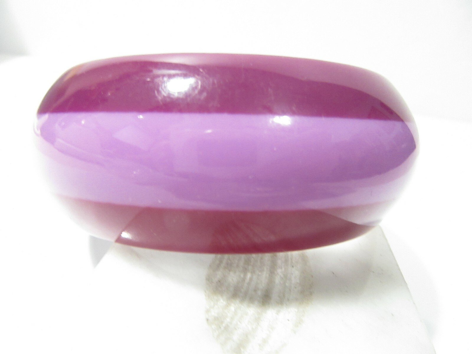 DARK AND LIGHT PLUM PURPLE CONTEMPORARY BANGLE BRACELET STRIPES