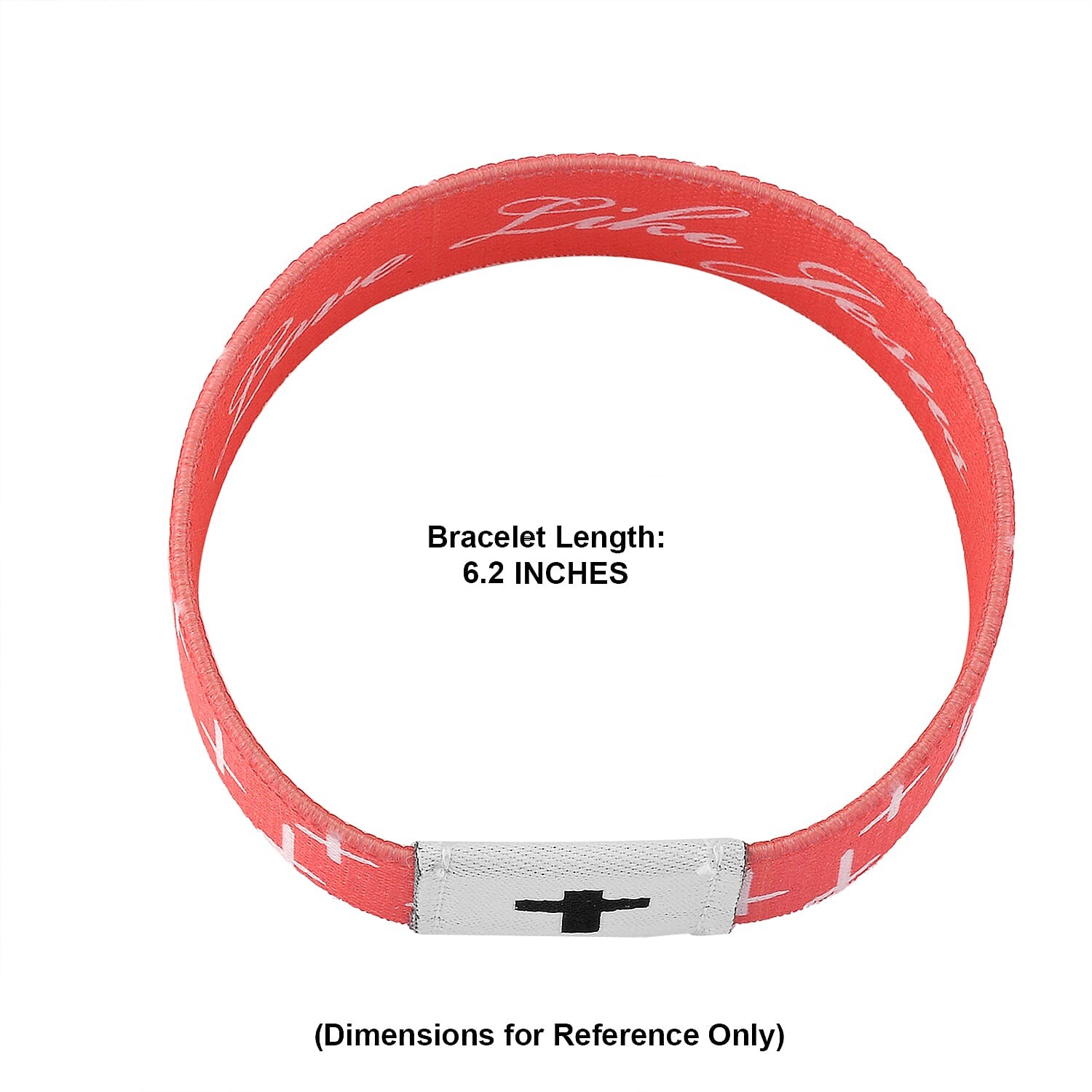 NFC Scan Daily Bible Verse Polyester Stretch Bracelet – Pink 7-8In