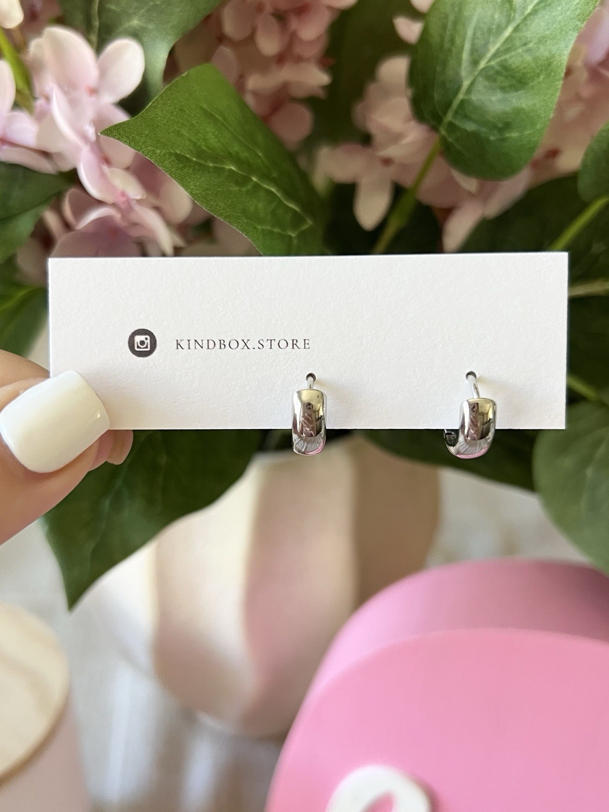 Silver Plated Chunky Huggie Hoop Earrings