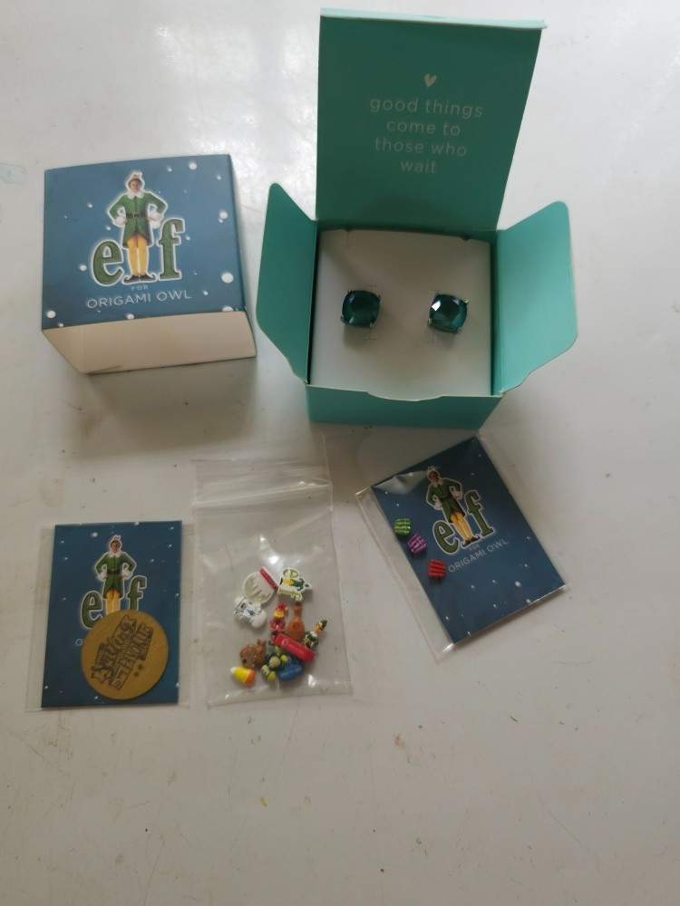 Origami Owl ELF Collection Lot Jewelry Charms Earrings Christmas Holiday