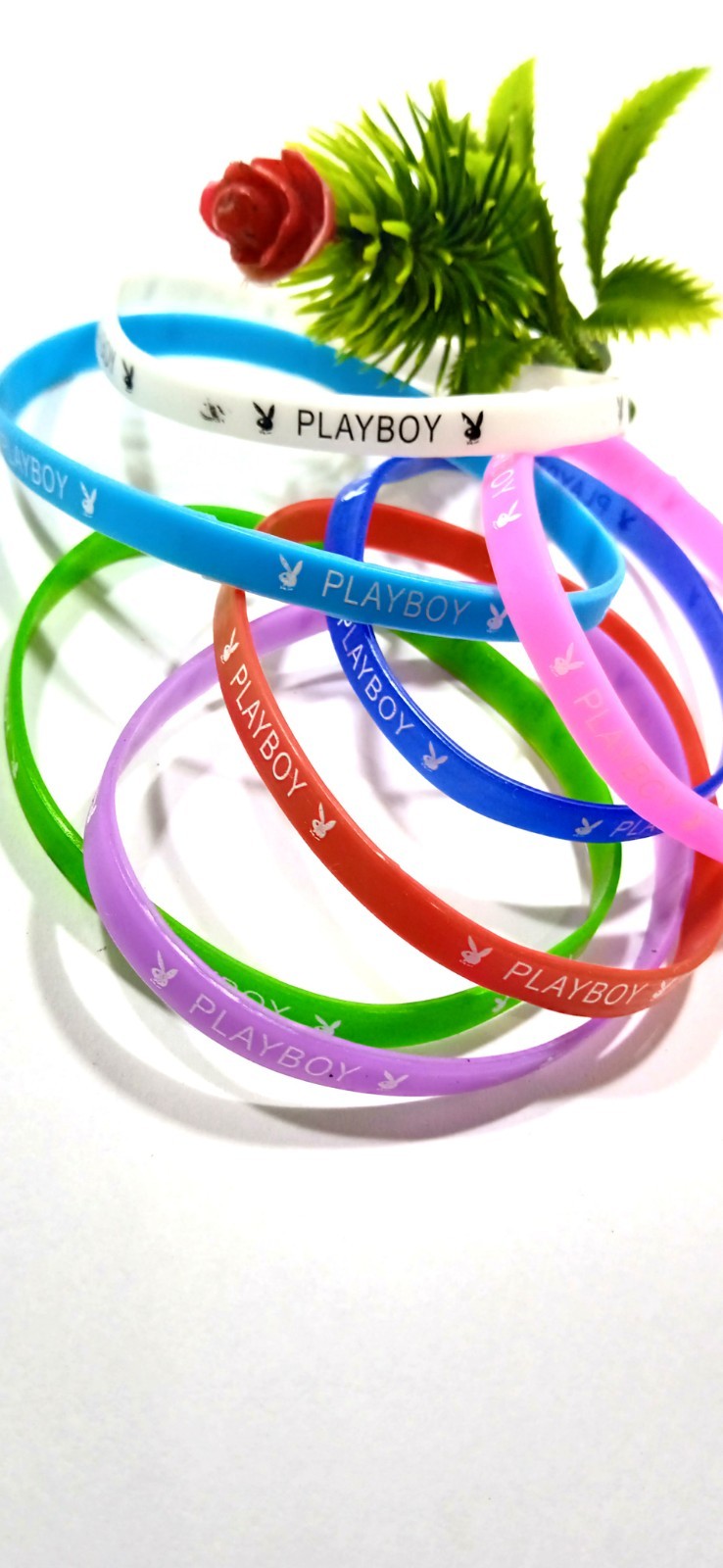 5 Silicone Wristband Thin Bracelets Baller Bands Sport Bands Small color Bands