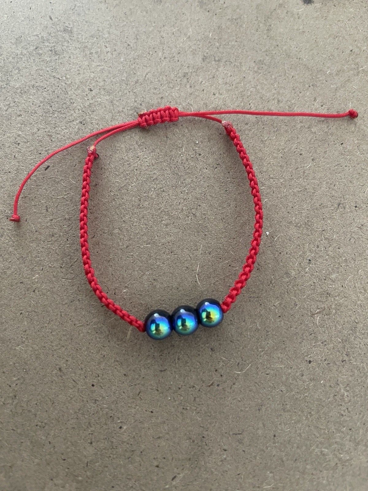Red Bracelet With Black Obsidian For General Defense For Life