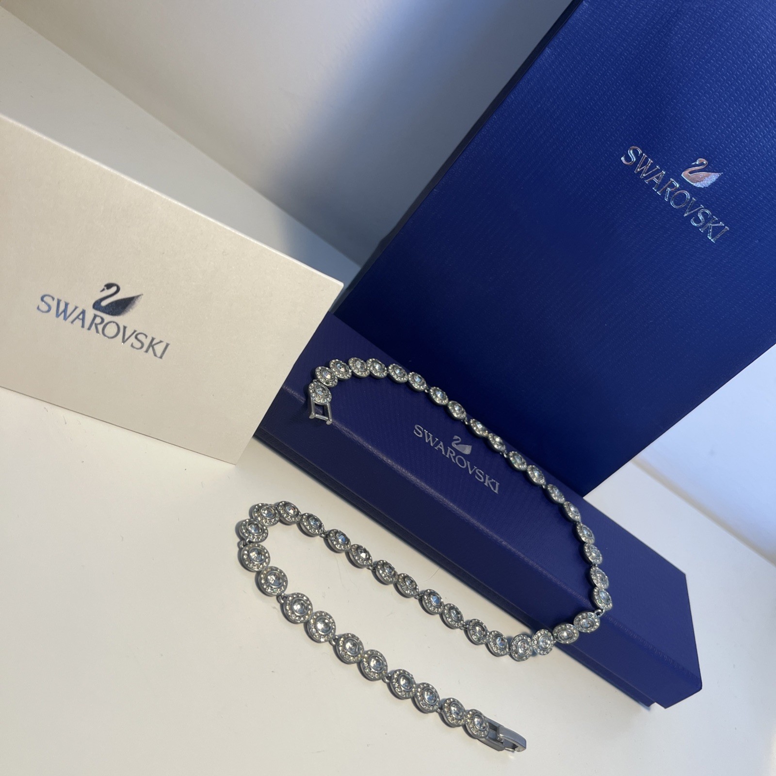 Swarovski Angelic Necklace – Rhodium Plated – READ DESCRIPTION (Damaged/Parts)