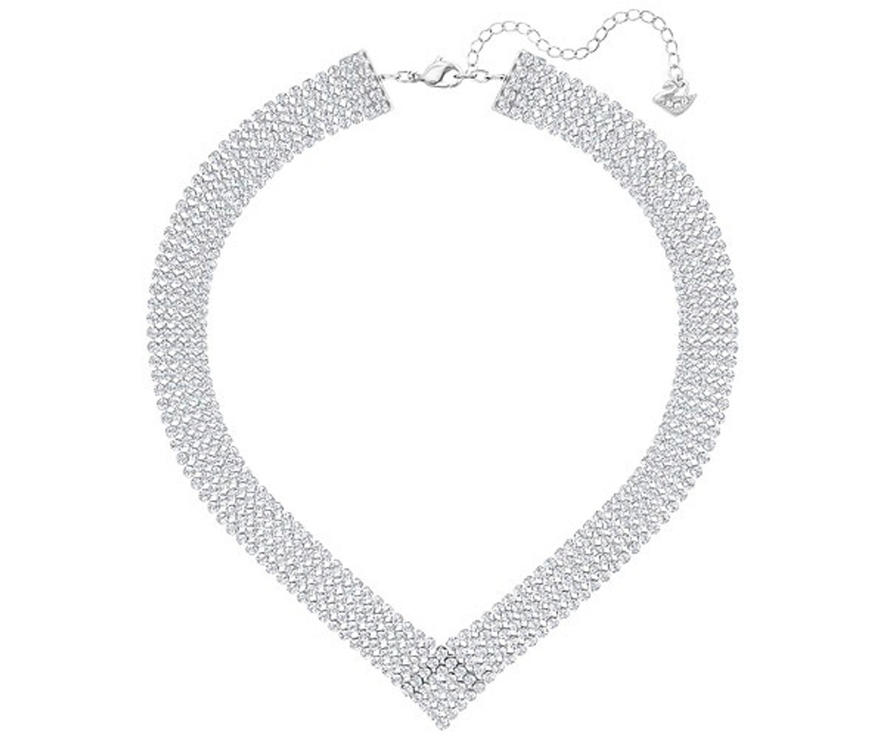Swarovski FIT MESH Necklace, White, Palladium plated -5289715 New
