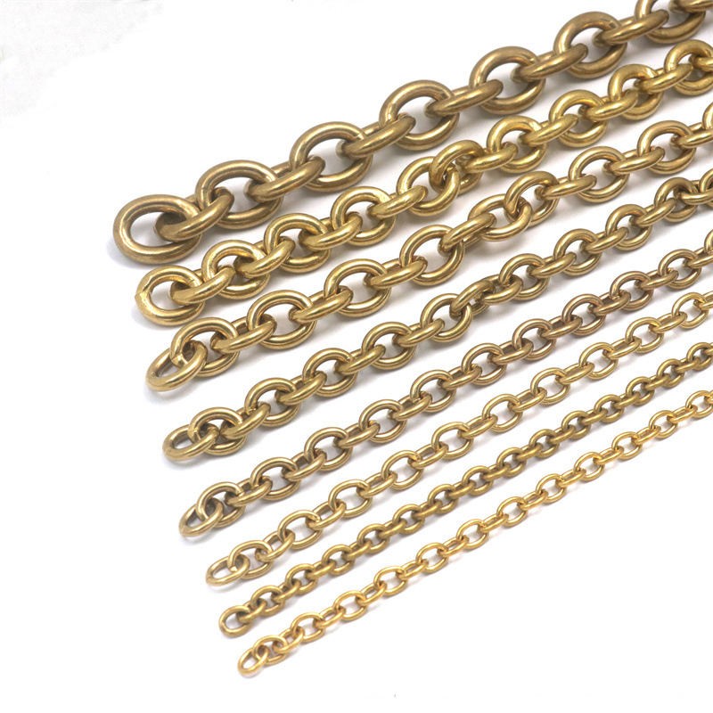 Solid Brass Chain 4-15mm Width Necklace Jewelry Bags Craft Chain Sold Per Meters