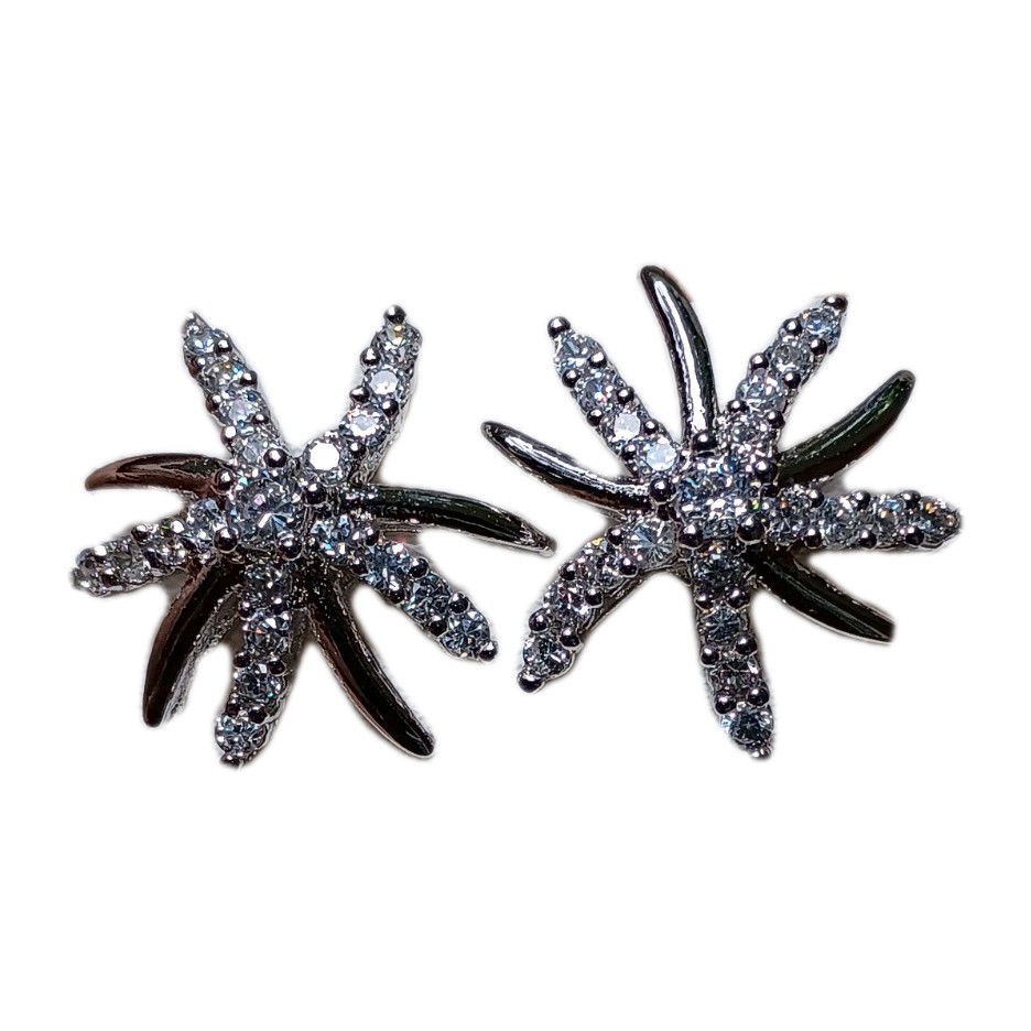 ✨Sterling Silver Cubic Zerconia Palm Tree Earrings✨