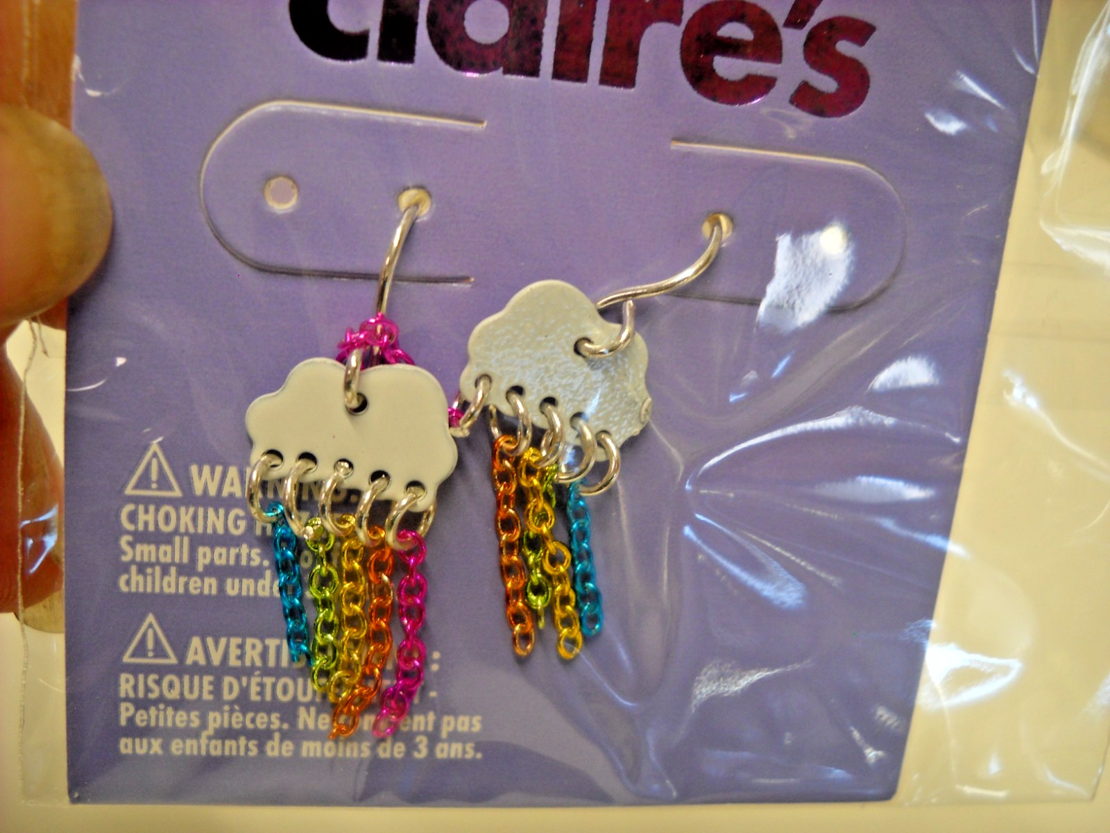 Claire’s Girl’s Rainbow Moon Layered Necklace Set & Cloud Earrings Lot F