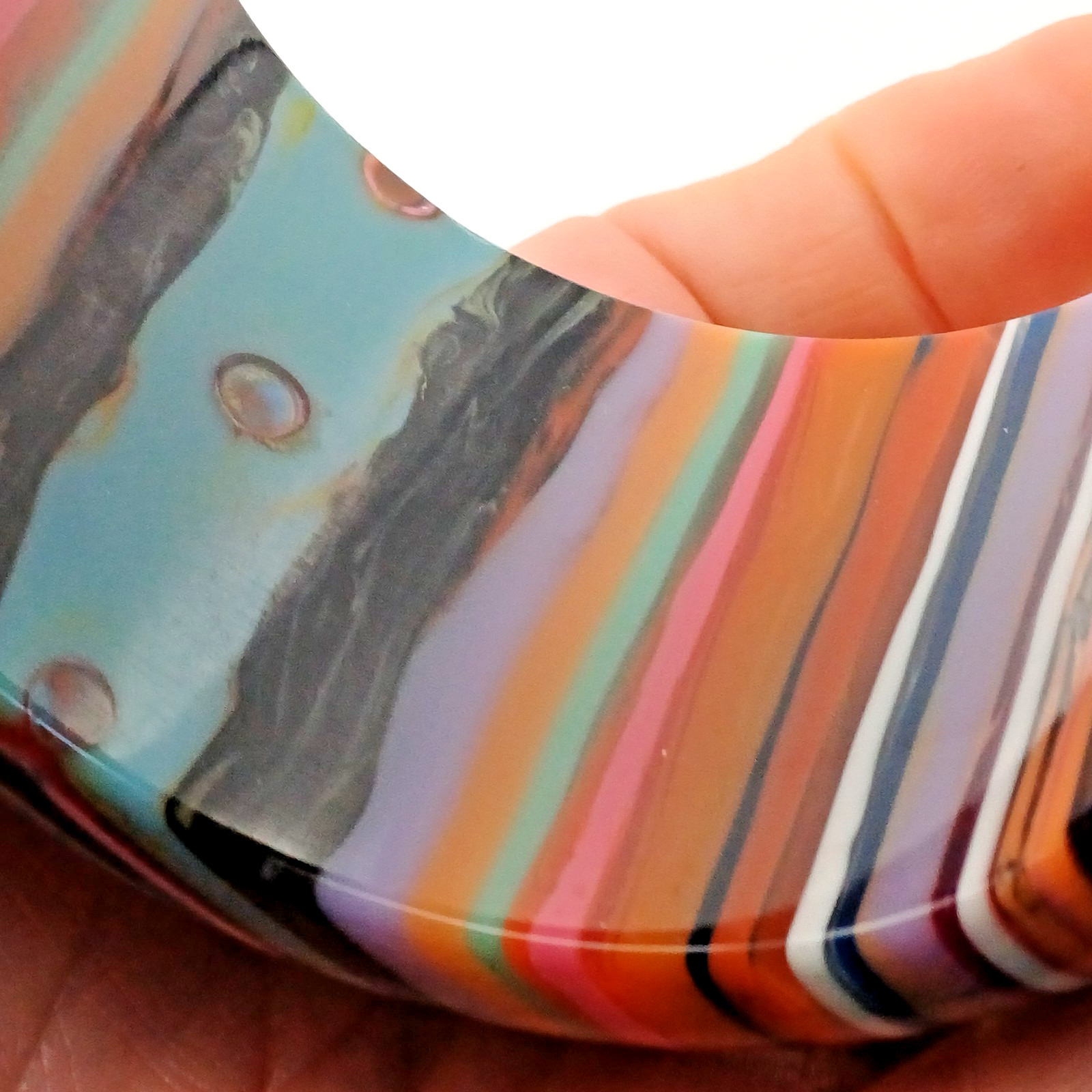 SoBral Jackie Brazil Wide Multi Coloured Bracelet Bangle pop art